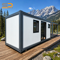 Maison conteneur mobile pliable de luxe en bois de haute qualité, bureau bungalow préfabriqué standard et mobile