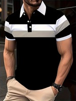 Dapat disesuaikan Pullover lengan pendek polo Golf kancing Solid kinerja pria Pullover Ukuran XL desain bordir rajutan ODM