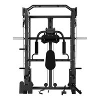 DINUO Machine Smith multifonctionnelle, Station de musculation à câbles croisés pour la maison, en métal robuste, entraînement de force, 300 kg