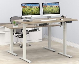 Electric Height Adjustable Modern <strong>Standing</strong> Desk with Cable Management Tray Anti-Collision <strong>Workstation</strong> Home Office - Product Image 2