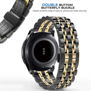 Bracelet métallique de luxe en acier inoxydable pour montre Samsung <span class=keywords><strong>Galaxy</strong></span> 3, 20mm, 22mm, <span class=keywords><strong>Gear</strong></span> S3 <span class=keywords><strong>S4</strong></span> - Product Image 3