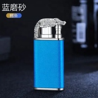 Kaiyang Logo Personnalisé Briquet Gonflable Flamme Bleue Crocodile Dragon Double Trou Briquet à Injection de Gaz