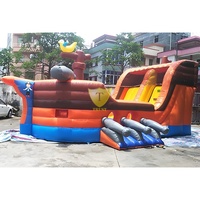 Structure gonflable et château gonflable sur mesure avec toboggan aquatique, capacité 500 kg, installation facile, vente en gros