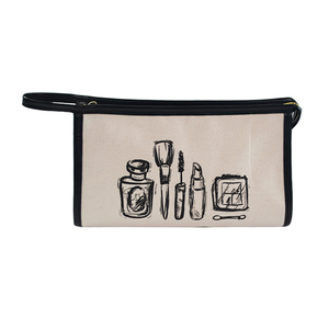 Sac de maquillage en toile écologique, sac à cosmétiques, mode Vietnam, fermeture éclair personnalisée, Senda, SRD19-013G - Product Image 3