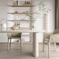 Table à manger irrégulière en bois style crème, nordique, minimaliste, moderne, Wabi-Sabi, pour la maison, le restaurant, le bureau, 6 places