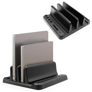 Laptop <b>Stand</b> <b>Tablet</b> Phone Vertical Storage Holder Black DS08 Cooling Base Support - Product Image 1