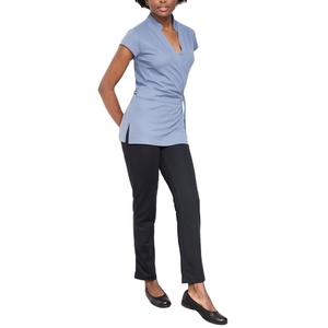 Logo kustom cetak seragam <span class=keywords><strong>Salon</strong></span> kecantikan Spa elegan bernapas Norwegia untuk seragam Spa - Product Image 4