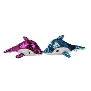 Juguetes de Delfín Brillantes con Lentejuelas de 30 cm para Niños, Regalos al por Mayor, Lindos Peluches de Animales Marinos, Ballena con Lentejuelas Brillantes - Product Image 1