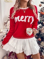 Nouveau Pull Tricoté de Noël 2026 pour Femme – Haut Décontracté à Manches Longues et Coupe Ample pour l'Automne et l'Hiver
