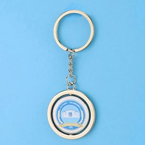 Double-sided Blank Logo 360 Rotating Keychain Custom Personalize Stainless Steel Rotating Laser Engraving Sublimation <b>Key</b> <b>Chain</b> - Product Image 5