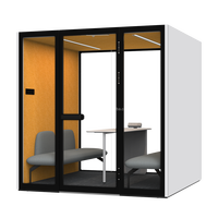 Cabine de bureau acoustique moderne pour six personnes Comine, insonorisée, pour les réunions d'affaires, les hôtels et les entrepôts