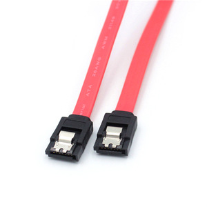 Sata Data <b>Cable</b> 2.0 Solid State Drive Serial Connection <b>Cable</b> Double Straight Head Red Copper Clad Steel Wire - Product Image 1