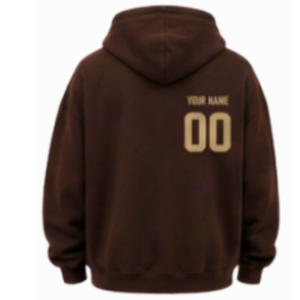 Plain Dark Brown Hooded Sweatshirt Soft Cotton Fleece <b>Pullover</b> for Men Loose Fit Casual Streetwear Winter Warm Tops <b>Jumper</b> - Product Image 2