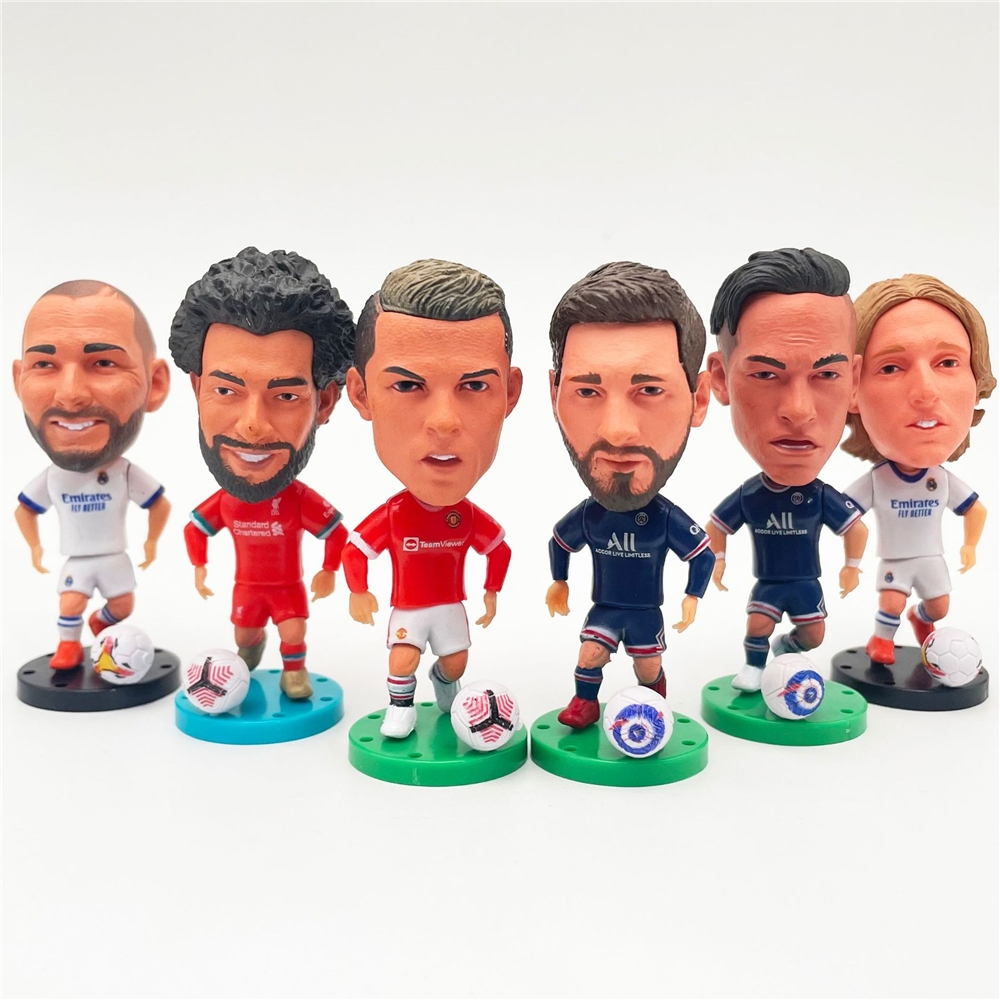 Xm 101281 32 Modellen Pvc Figuur Voetbal Ster Speelgoed Madrid Ronaldo Messi Neymar Model Kampioen Voetballers Cijfers