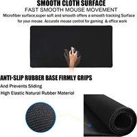 Alfombrilla de Ratón para Juegos XXL al por Mayor, Impermeable, Antideslizante, con Borde Cosido, Negra, para Computadora, Oficina y Hogar