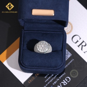 Thời trang moissanite Vòng 925 Sterling Bạc người đàn ông vượt qua Kim Cương Tester vvs Iced ra lửa đồ trang sức GRA giấy chứng nhận - Product Image 6