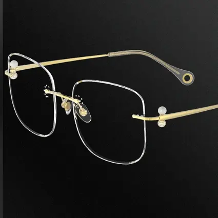 משלוח מהיר בהזמנה אישית עמיד מתכת טיטאן מסגרת משקפיים כחול אור משקפיים למבוגרים