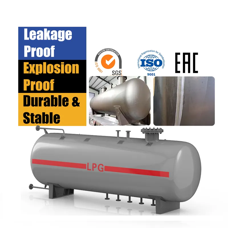 Aboveground underground 20ton 20000 liters horizontal fixed propane LP gas storage tank with different capacity