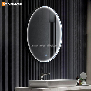 STANHOM Miroir intelligent en acrylique avec cadre mural rond pour salle de bain avec lumière <span class=keywords><strong>LED</strong></span> - Product Image 4