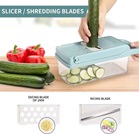 Beste Verkoop Multifunctionele 15 In 1 Fruit Groente Uiensnijder Spotter Spiralisator Shredder Hand Raspen Groente Chopper Cutter