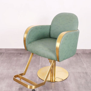 Chaise de barbier hydraulique rotative avec base en acier inoxydable pour salon de coiffure - Product Image 5