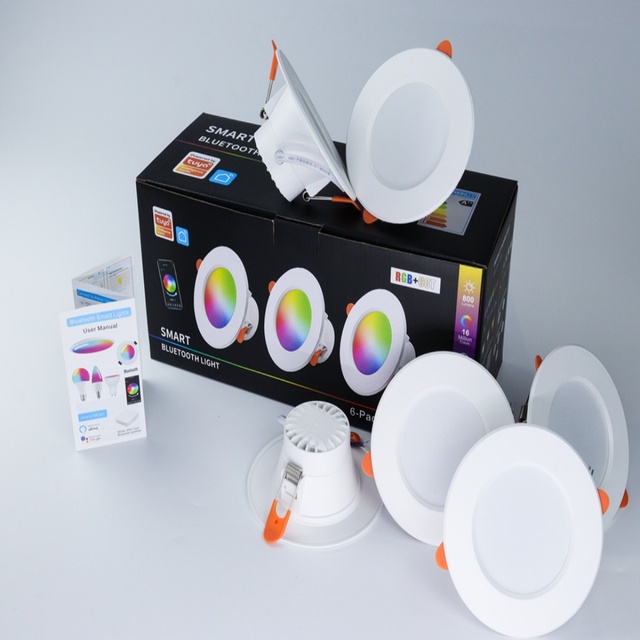 Wholesale RGB Full-Color Dimming for Smart Downlight Voice/APP Control Direct Spotlight for Photographic Lighting