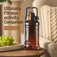 Bouteille d'hydratation modulaire Longstar OEM 2L sans BPA, étanche, écologique, avec bouchon à boire directement et corde, pour adultes