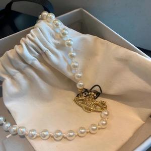 Collana Saturno in Rame con Perle Finte e Pietre Naturali, Stile Retrò, di Tendenza, Lusso Leggero, Catena Sportiva da Donna - Product Image 1