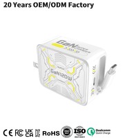 Chargeur GaN 20W PD3.1/3.0 QC3.0 PD avec 2 ports Type-C + câble rétractable magnétique 70CM OTP pliable prise US/EU/UK CE/FCC pour téléphones