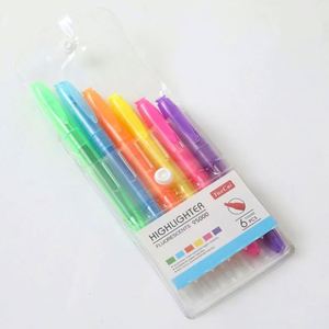 Marcadores Fluorescentes Premium Pastel de 5 Colores con Logotipo Personalizado, Punta Plana de Doble Cara, Empaque Suelto para Uso Promocional - Product Image 4