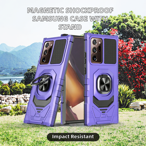 Coque arrière antichoc avec béquille métallique et aimant puissant pour Samsung S25 S24 Ultra avec protection 360° pour Samsung A13 A52 – Meilleure vente - Product Image 2