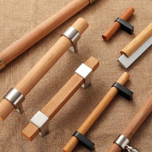 Japanese Style Solid Wood Furniture Handle Bar Zinc Alloy Drawer Pulls Durable Modern Simple Design - Product Image 2