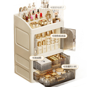 Multi-tiered cosmetic <b>storage</b> box for vanity <b>table</b>, high-<b>end</b> design for bathroom vanity and skincare organizer. - Product Image 5