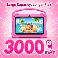 Tablette pour enfants avec contrôle parental WiFi, étui anti-enfants, tablette éducative pour enfants, 4 Go + 32 Go, tablette pour tout-petits, 7 pouces, Android 12, tablette pour enfants