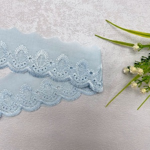 Ribete de encaje de algodón bordado al por mayor, <span class=keywords><strong>cinta</strong></span> festoneada <span class=keywords><strong>para</strong></span> ropa de bebé, vestidos, costura y manualidades DIY - Product Image 5