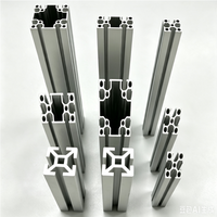 Profilé en aluminium à rainure en T extra large 90/300, norme européenne, anodisé argent et noir pour cadre de convoyeur de ligne d'assemblage