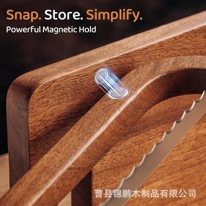 เขียงไม้เนื้อแข็งทรงสี่เหลี่ยมผืนผ้า กันลื่น สำหรับหั่นและเสิร์ฟอาหาร - Product Image 5