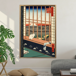 Asakusa Ricefields Art: Torinomachi Festival Printed Canvas Print,GOLD <b>FRAMED</b> CANVAS - Product Image 3