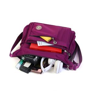 Bolso bandolera original de marca para mujer, color rojo, horizontal, cuadrado, con cierre de cremallera, almacenamiento multicapa, portátil, para uso diario - Product Image 3