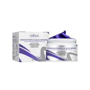 New Arrival EELHOE Removes Yellow and Orange Brassy Tones Blue Purple Hair Mask Keratin Hair Mask