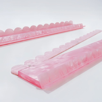 Support de Mahjong Magnétique Pliable en Acrylique Nacré Rose, Résistant à l'Eau, avec Bord Festonné, Accessoire de Jeu