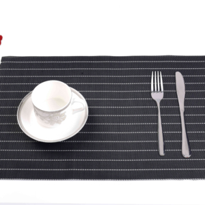 High Quality Classic Plaid Stripes PVC Decorative Faux <b>Leather</b> Rectangular 30x45cm Table Drain Mat Eco-Friendly Oil-Proof - Product Image 1