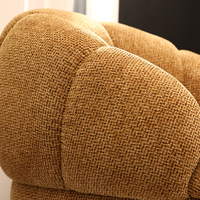 Fauteuil de détente moderne en tissu, fauteuil lounge avec structure en bois massif, siège d'appoint pour salon et hôtel