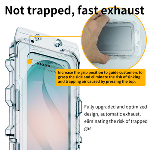 Film en verre trempé transparent HD 9H OEM avec kit d'alignement automatique pour Samsung S27, déverrouillage par empreinte digitale, applicateur facile - Product Image 5