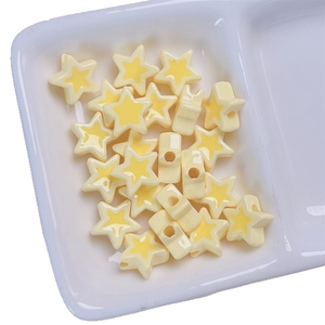 Perles en vrac mignonnes en forme d'étoile à cinq branches bicolores, effet goutte d'huile, à trou traversant, pour la création de chaînes de télé<span class=keywords><strong>phone</strong></span> portable et d'accessoires de bijoux DIY - Product Image 5