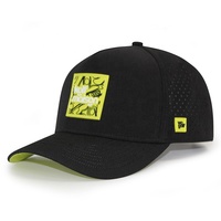 HS41 Gorra de Béisbol Personalizada al por Mayor de 5 Paneles, de Alta Calidad, con Orificios Cortados con Láser, Logotipo de Goma PVC de Alto Rendimiento