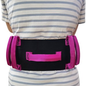 Cinturón de transferencia para caminar, soporte de cintura de nailon, talla L, morado, con asa de apoyo para movilidad de personas mayores - Product Image 1