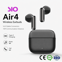 Écouteurs sans fil Air4 Wireless 6.0 10M 40mAh avec étui de charge 300mAh, 5H de musique, 4H d'appels, charge Type-C en 1,5H, écouteurs TWS sans fil