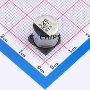 Condensateur électrolytique hybride solide-liquide en aluminium SMD EEH-ZT1H121P, D10xL10.5mm 120uF 20% 50V 435mA-100Hz - Product Image 1
