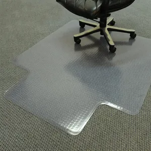 Clear Healthy Material PVC Plastic Protection Noise Cancelling Gaming Office Hard Floor Chair Mat For Pile Carpeted Floors